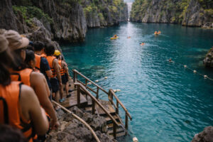 things to do in Coron at Twin Lagoon swim entry in Coron with crowd timing in mind