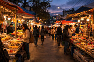Baguio Nightlife At Harrison Road Night Market Crowd Levels And Walkways At Night