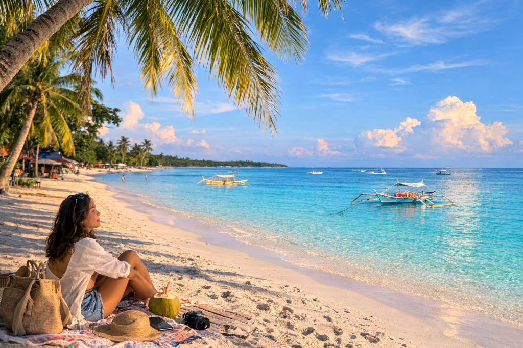 Calm Bantayan Island beach scene for a first-timer travel guide