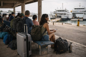 Waiting for the ferry to Bantayan Island from North Cebu