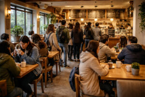 Peak hour crowd inside a popular Baguio City spot from Best Cafes In Baguio
