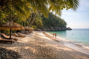 Quieter beach option for a Boracay travel guide away from the busiest strip