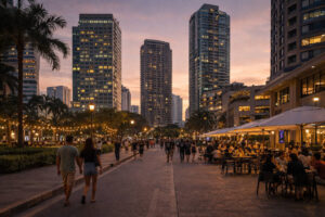 IT Park evening view in the Cebu City travel guide