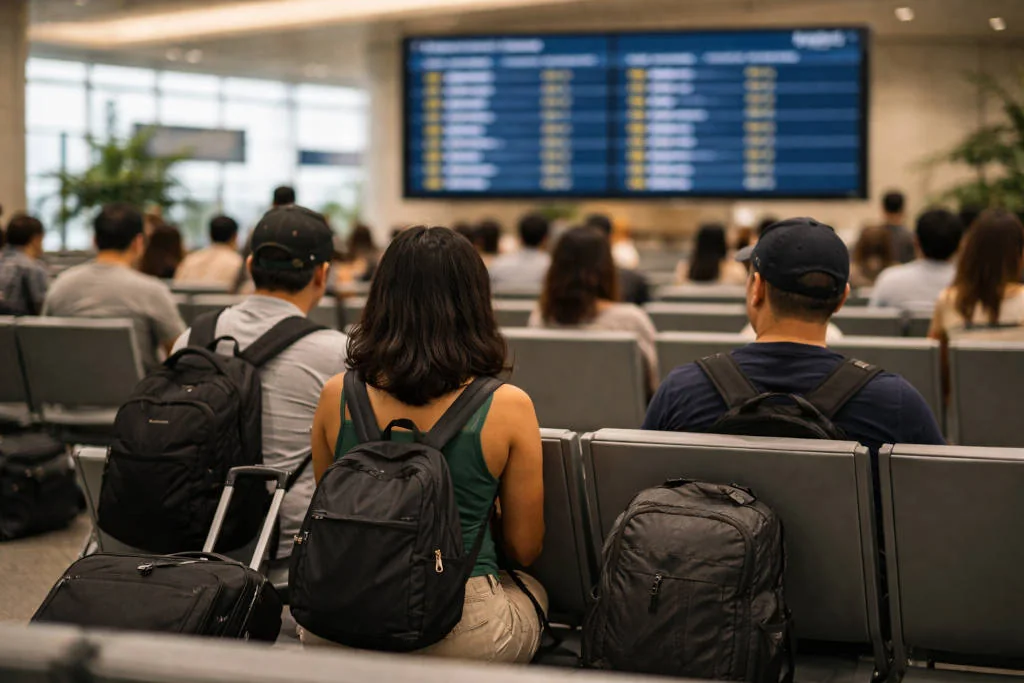 Terminal waiting time is part of Clark to Baler door-to-door travel