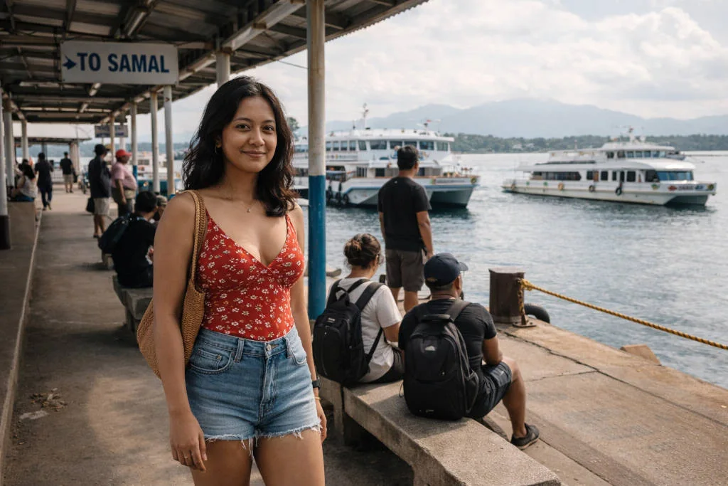 Waterfront departure scene in a davao city travel guide for an optional Samal day trip