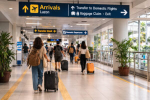 Dumaguete to La Union arrival at a Luzon gateway before continuing north