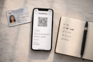 Ferry ticket QR code and ID checklist for Iloilo City to Bacolod