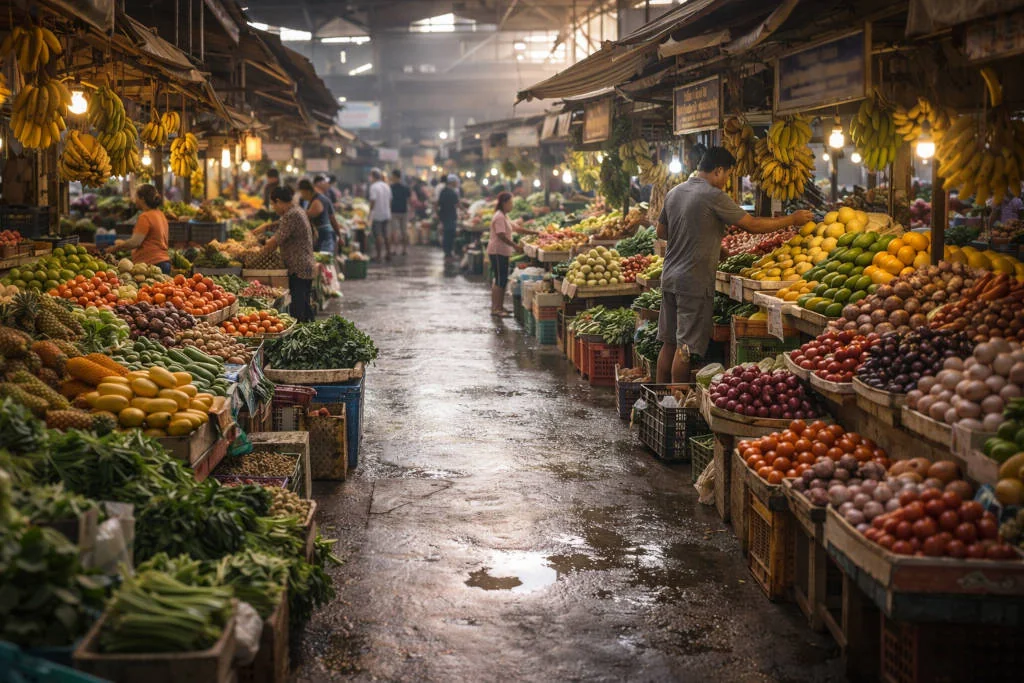Dumaguete Public Market morning browse during a low-cost rest day