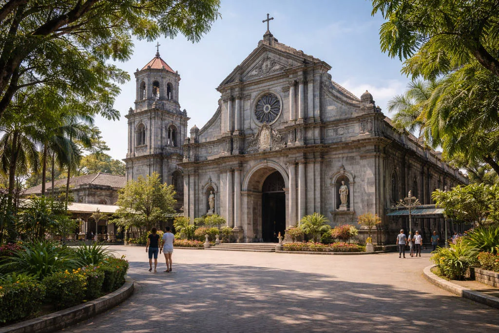 St. Catherine Cathedral exterior on a low-key Dumaguete rest day walk