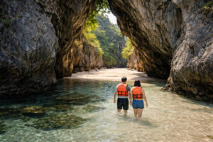 El Nido Tours A B C D hidden beach style stop commonly seen on Tour C