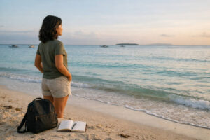 Calm Bantayan Island shoreline for choosing how many days in Bantayan Island