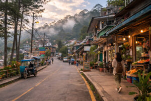 Walkable road near Sagada town proper with uphill sections for travelers planning how to get around Sagada