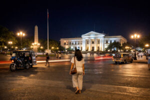 Ilocos Norte Nightlife low-risk plan in a well-lit public area of Laoag City at night