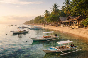 Morning view of Panagsama Shoreline for a Moalboal itinerary 3 days