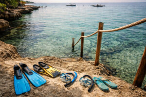 Snorkeling entry area for a Moalboal itinerary 3 days near the Sardine Run