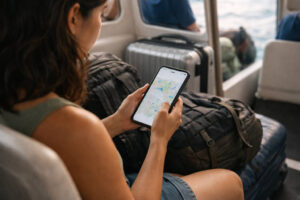 Using offline maps during a transfer day in the Philippines