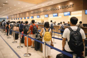 Puerto Princesa International Airport Check In Lines And Baggage Counter For Puerto Princesa to Iloilo City