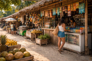 Small island shop or market area in Malapascua Island