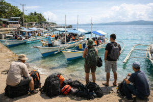 Matnog jump-off point during a weather-dependent sea day in Sorsogon