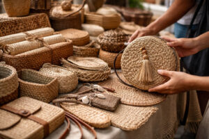Abaca and woven souvenirs for pasalubong during Souvenir Shopping in El Nido