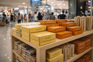 Souvenir Shopping In Iloilo City mall kiosk with consistent pasalubong packaging