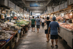 Souvenir Shopping In Iloilo City at a clean public market aisle with organized stalls