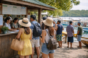 Registration And Boat Assignment At The Del Carmen Jump-Off For Sugba Lagoon