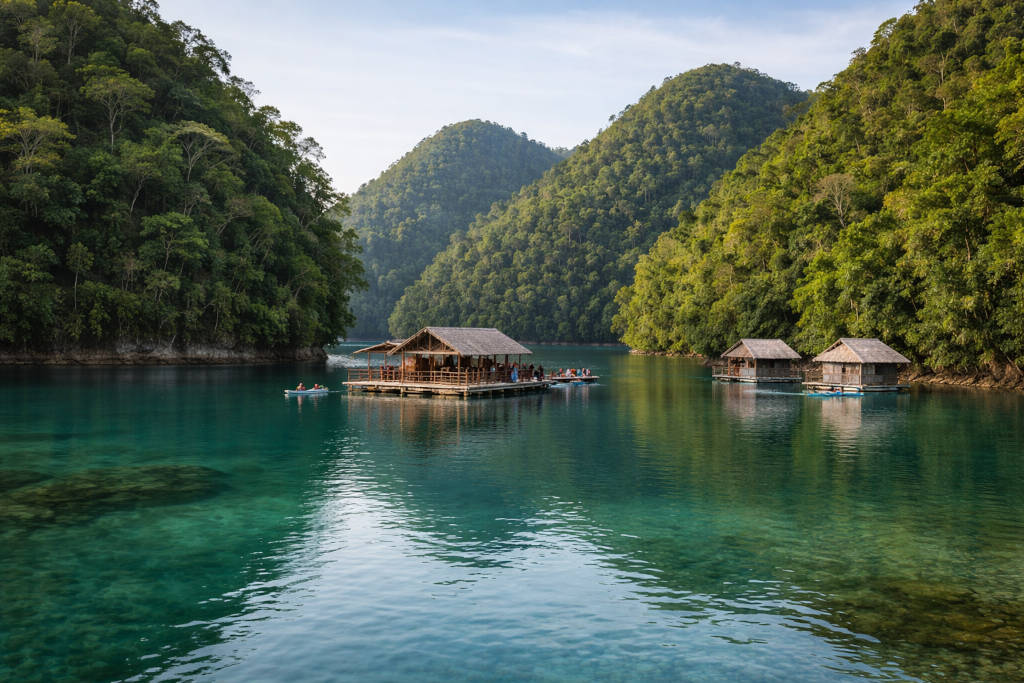 Sugba Lagoon In Del Carmen, Siargao On A Calm Day