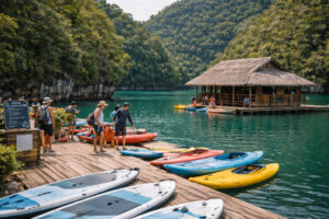 Paddleboard And Kayak Rental Area At Sugba Lagoon