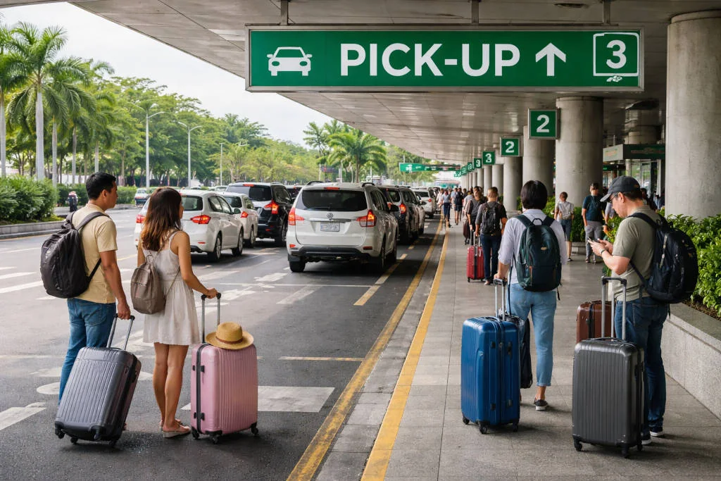 How to Use Grab in the Philippines: Airport pickup zone for Grab users in the Philippines