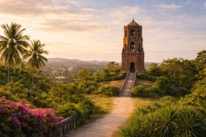 Vigan Itinerary 4 Days Bantay Bell Tower viewpoint near Vigan