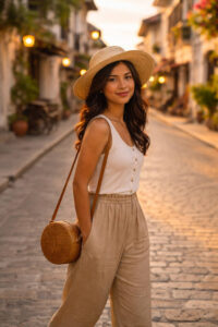 Vigan Itinerary 4 Days Mika smiling on a calm walk near Calle Crisologo in Vigan