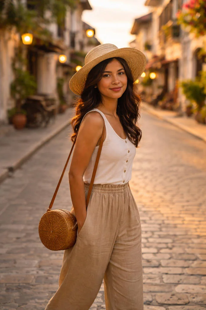 Vigan Itinerary 4 Days Mika smiling on a calm walk near Calle Crisologo in Vigan