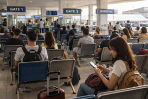 Waiting area at New Iloilo Ferry Terminal before boarding for Iloilo City to Bacolod