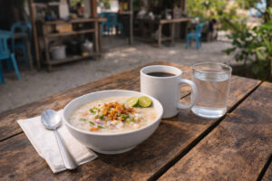 What to Eat in Malapascua with easy breakfast food like silog or Lugaw