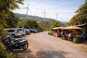 Walking and viewing area terrain at Windmill Farm Pililla