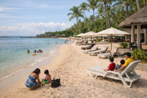 Family-friendly Maribago resort scene for best beaches in Mactan