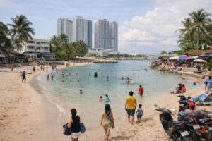 Convenient Mactan Newtown Beach scene for best beaches in Mactan
