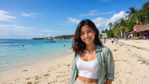 Dry-season beach scene in Santa Fe, Bantayan Island