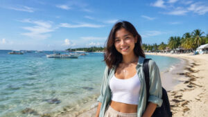 Best Time to Visit Bantayan Island shown through a calm shoreline, clear water, and open sky