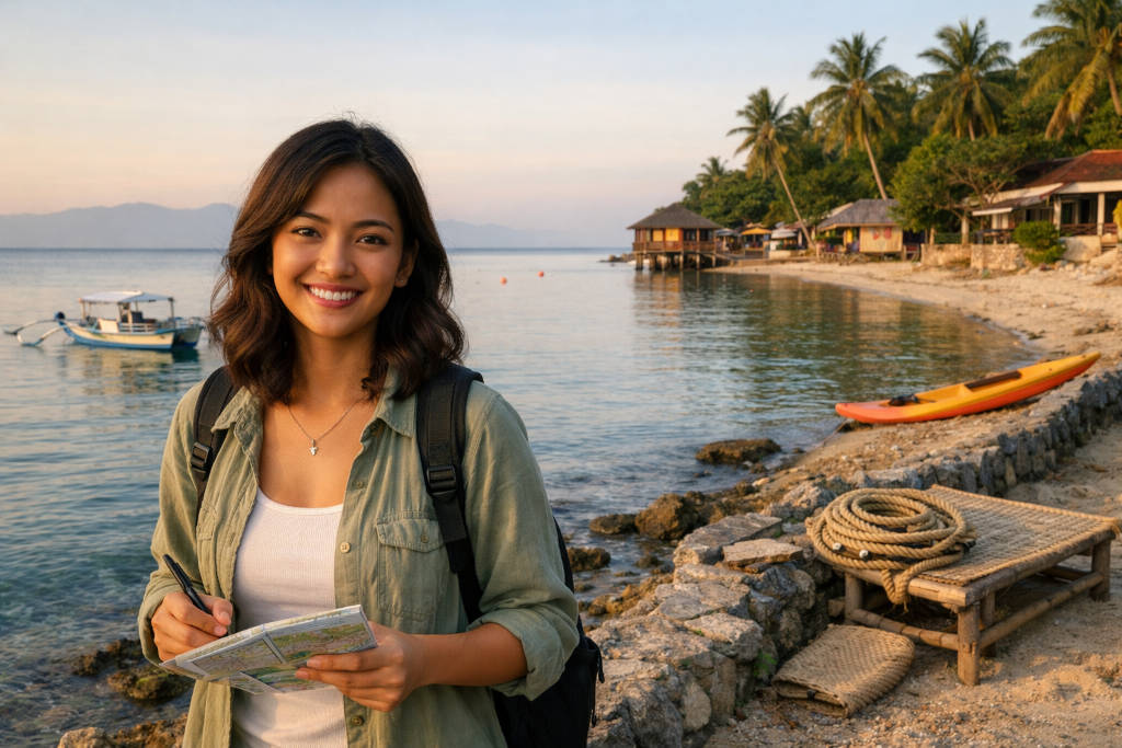 Best Time to Visit Moalboal during a calm early morning shoreline scene