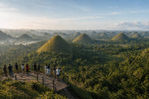 Chocolate Hills countryside view in Bohol