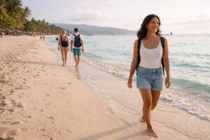 Easy White Beach walk in a Boracay itinerary 4 days first day