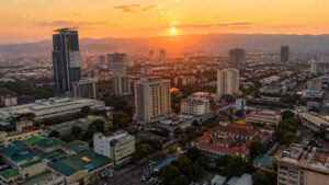 Cebu City skyline at golden hour for a cebu city itinerary 7 days