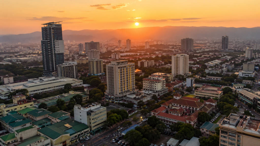 Cebu City skyline at golden hour for a cebu city itinerary 7 days