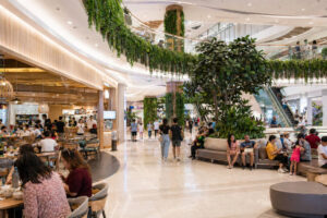 Cebu City with Kids using a Cebu mall interior for food and rest