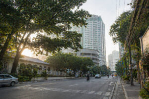 Cebu City with Kids on a quiet street during an early morning transfer
