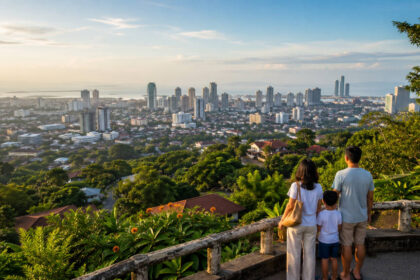 Cebu City with Kids skyline view in soft early morning light