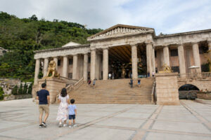 Cebu City with Kids at Temple of Leah with wide open steps