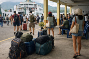 Benoni Port arrival scene showing how many days in Camiguin can be affected by transfer timing